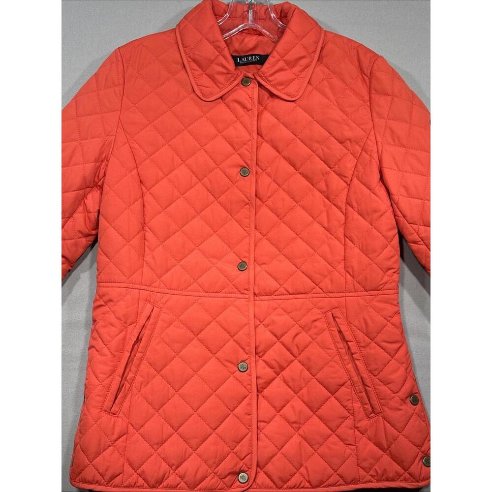 Ralph Lauren Women’s Orange Quilted Jacket‎ Size XS